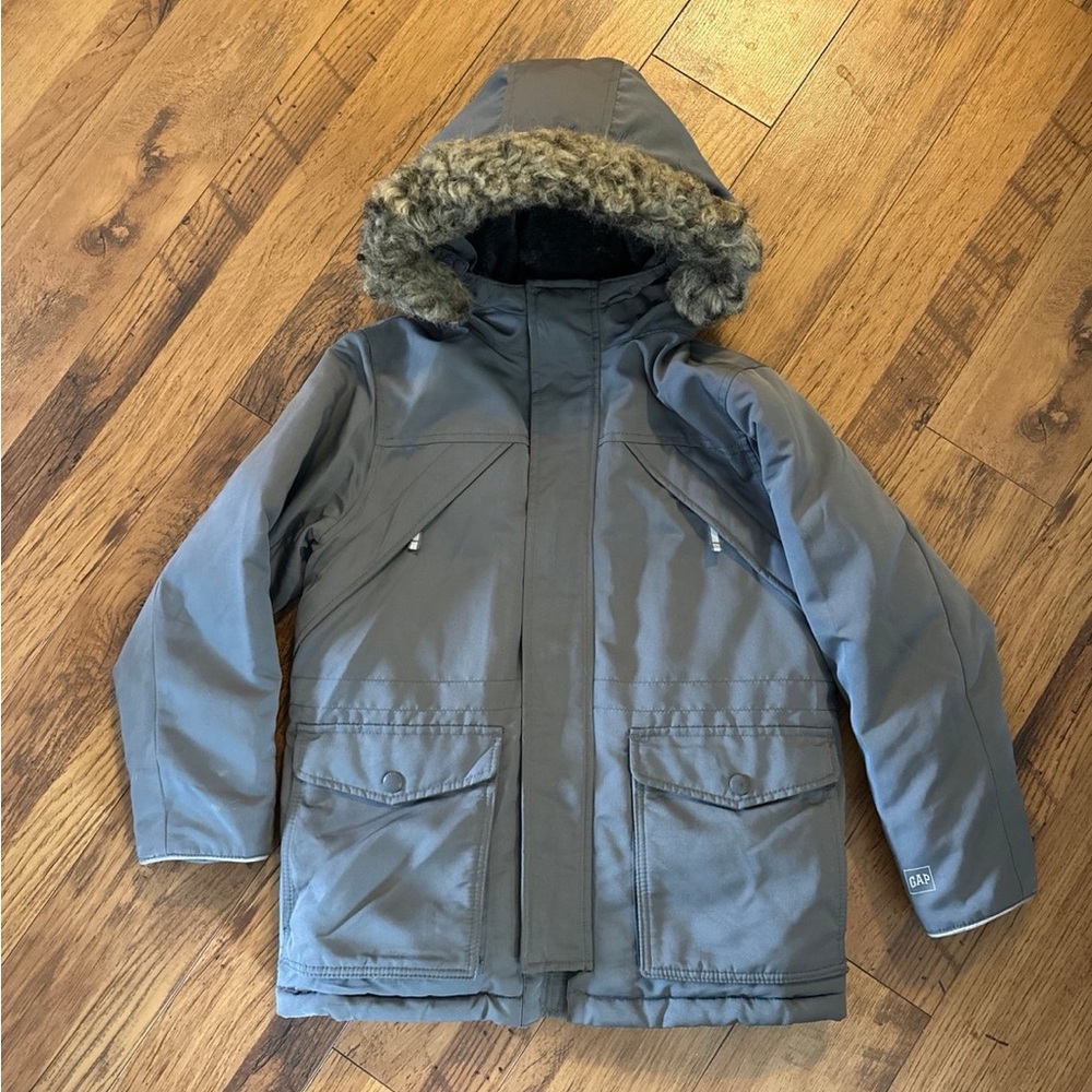 Gap Kids Gray ColdControl Max Parka Heavy Weight Coat